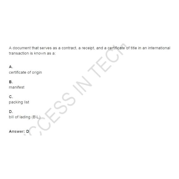 Printout CLTD Certified in Logistics Transportation and Distribution Exam - Picture 5 of 6